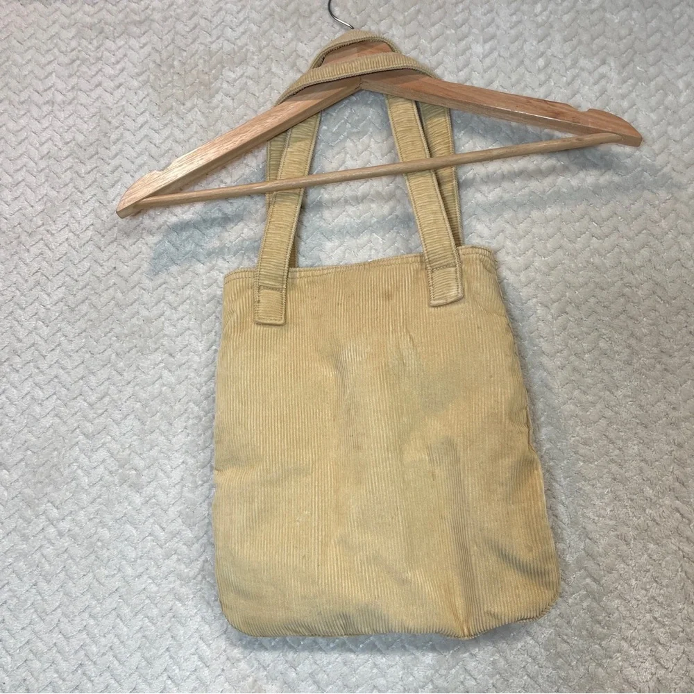 Vintage Y2K‎ Aeropostale Tan Corduroy Small Shoulder Tote Bag - Picture 6 of 9